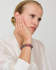 Mini Flat Chain Bracelet ikat marble
