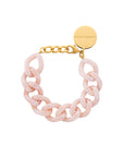 Mini Flat Chain Bracelet ivory rose marble