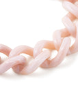 Mini Flat Chain Bracelet ivory rose marble