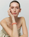 Mini Flat Chain Bracelet watermelon marble