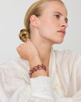 Flat Chain Bracelet Clear Taupe