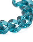 Flat Chain Bracelet clear teal