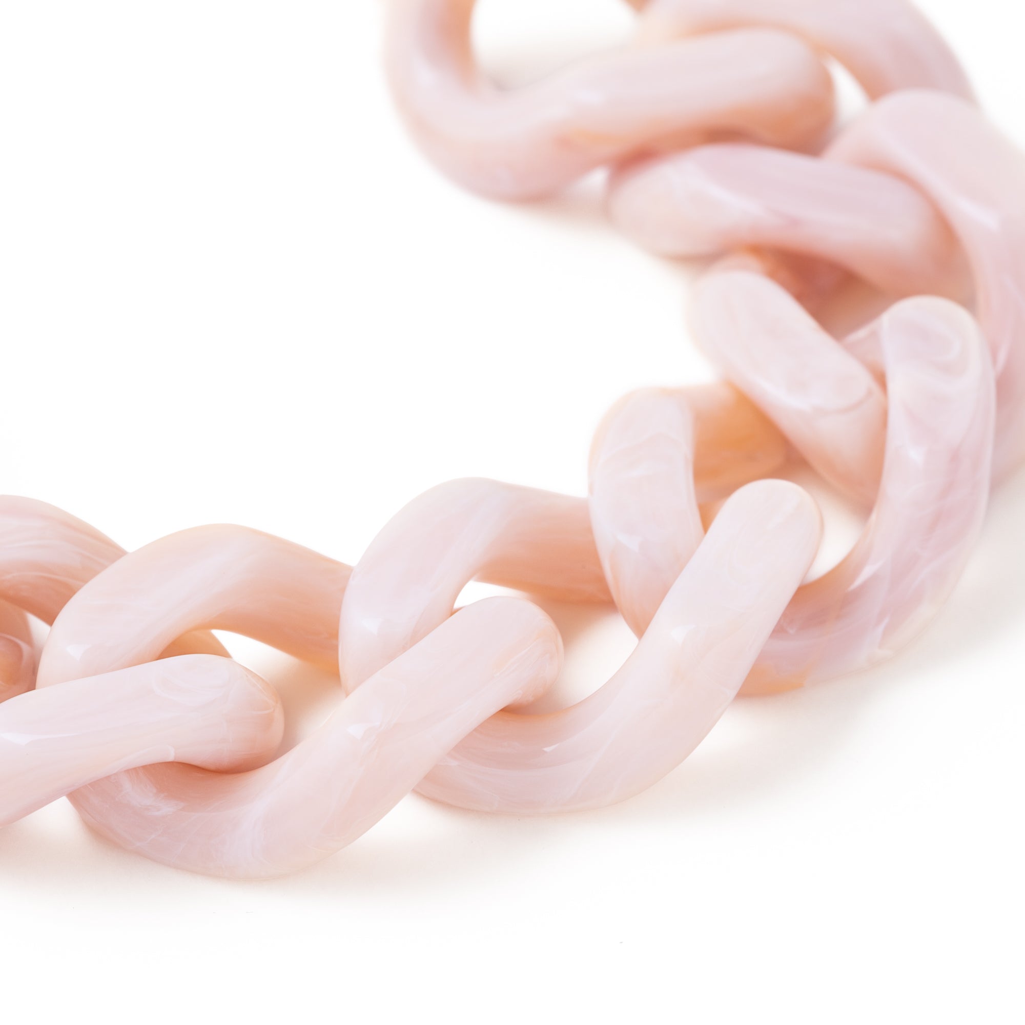 Flat Chain Bracelet ivory rose marble