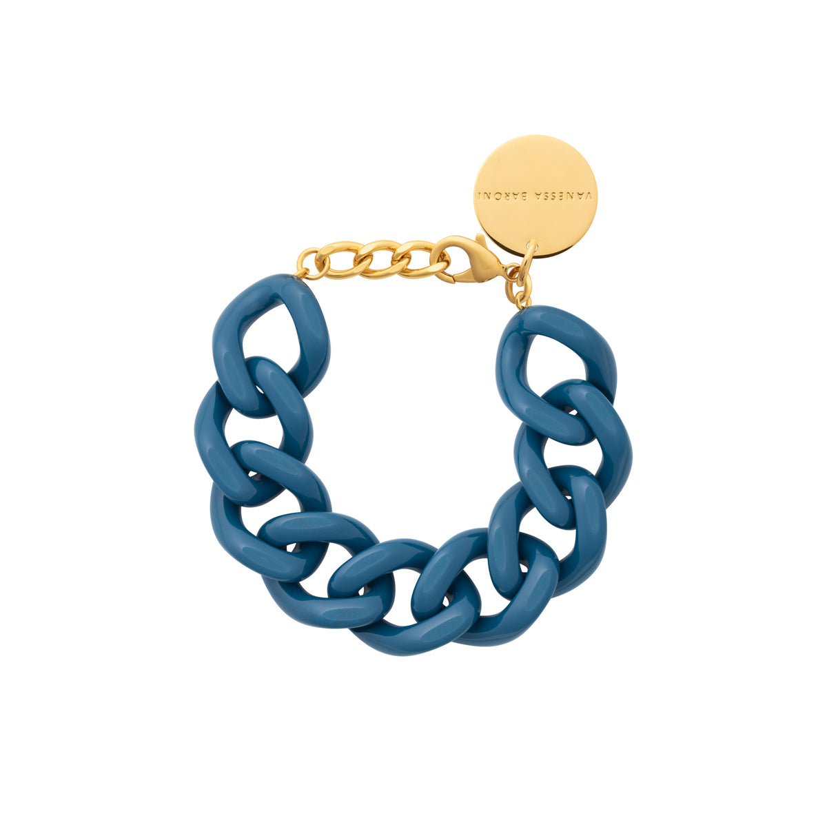 Flat Chain Bracelet petrol