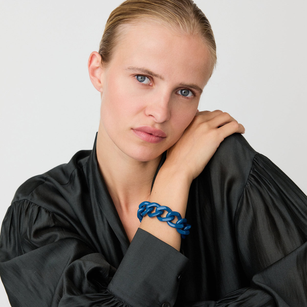 Flat Chain Bracelet petrol