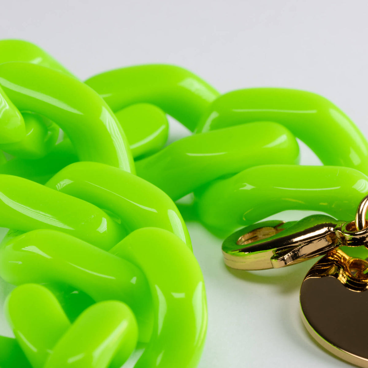 Flat Chain Bracelet Neon Green