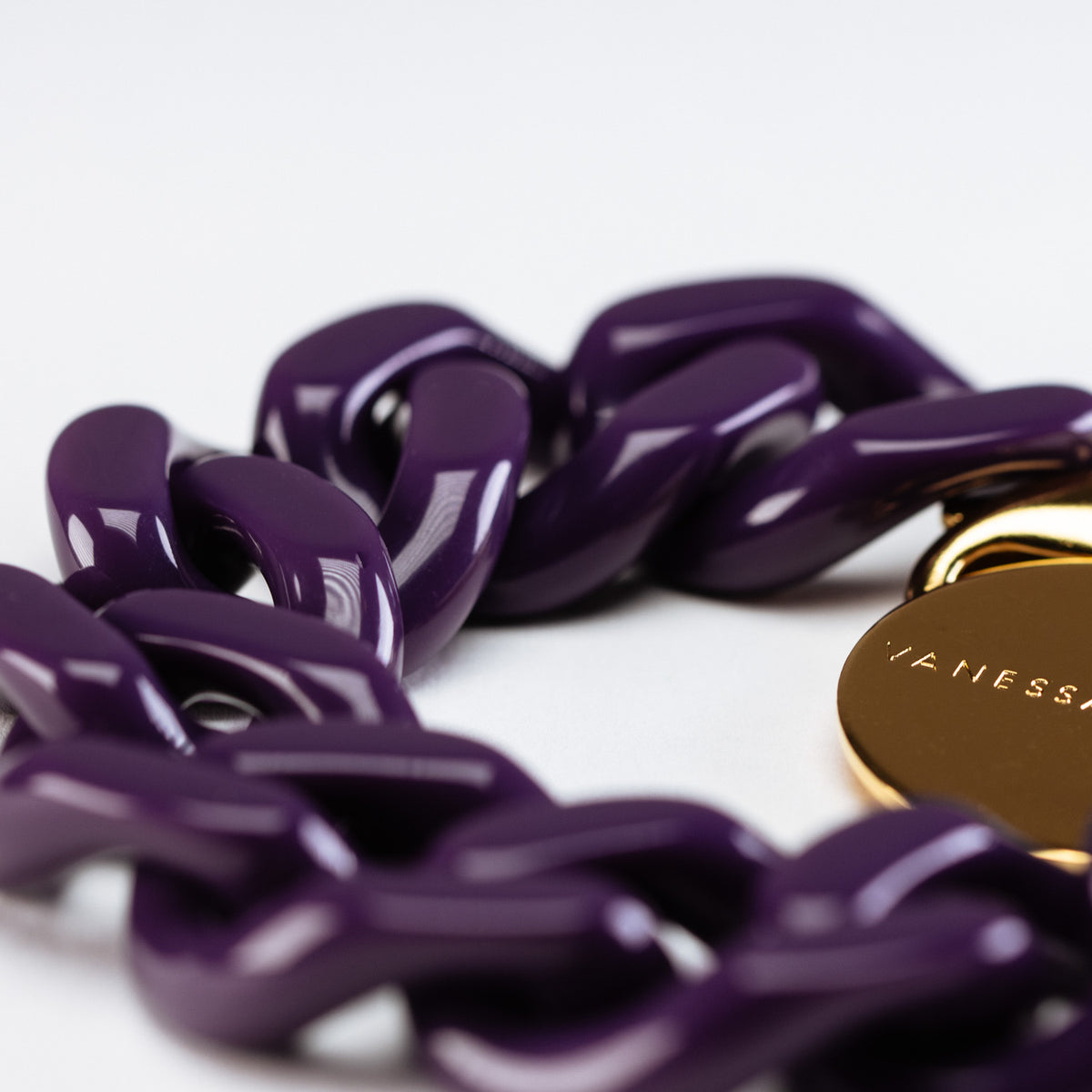 Flat Chain Bracelet Purple