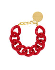 Flat Chain Bracelet Scarlet Red - Vanessa Baroni