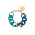 teal marble - clear teal