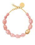 VB X Jennifer Knäble Big Organic Pearl Necklace Short apricot crush