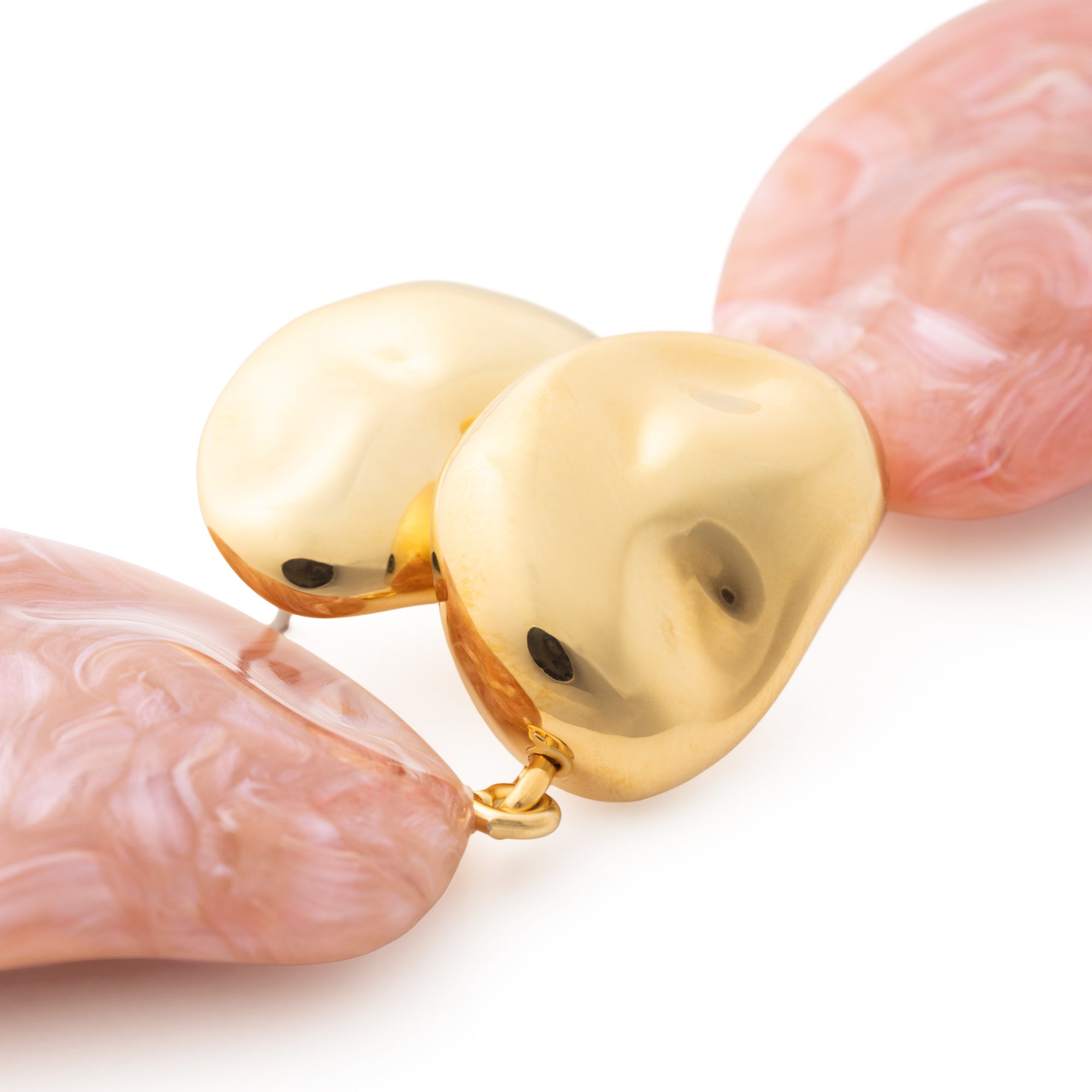 VB X Jennifer Knäble Double Nugget Earring gold - apricot crush