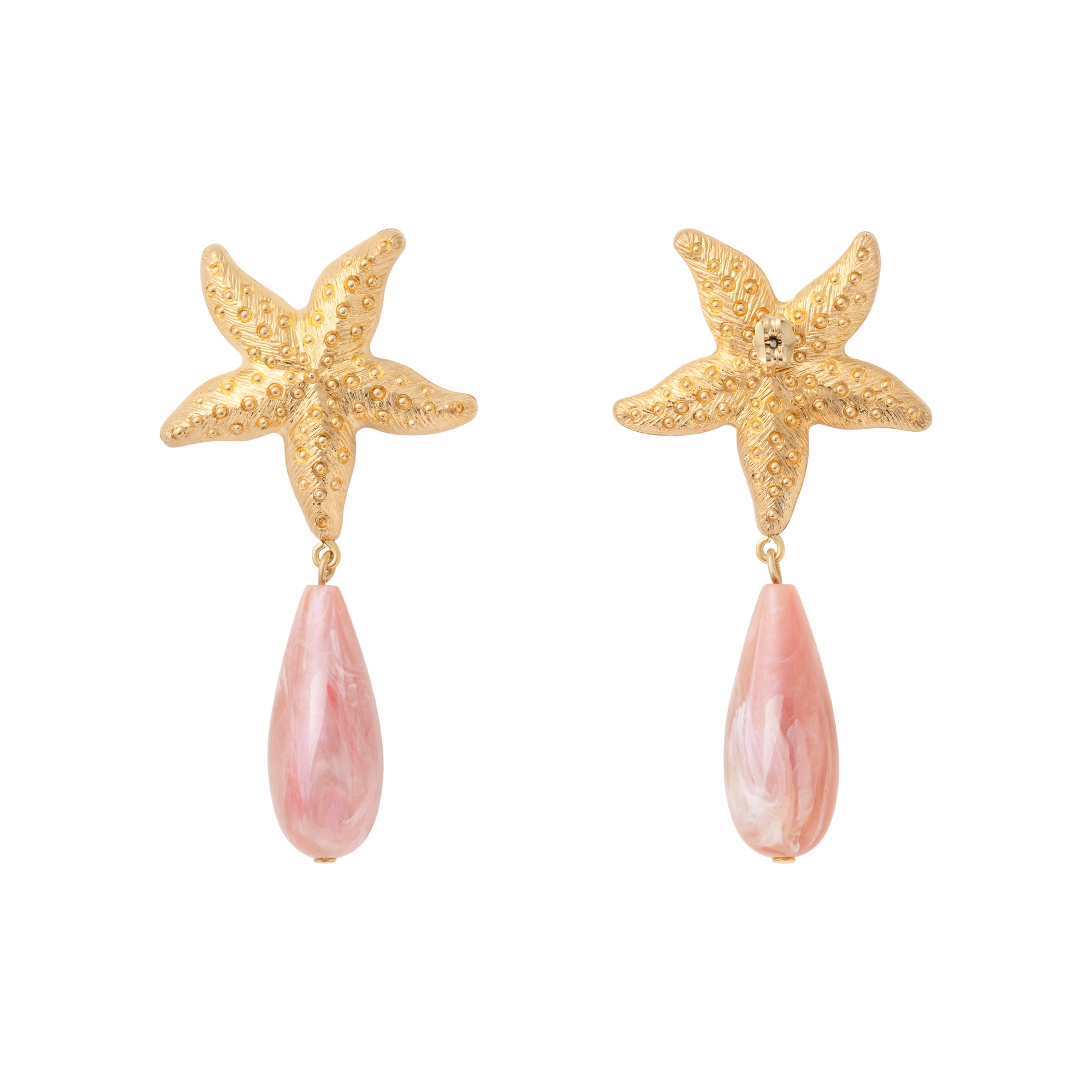 VB X Jennifer Knäble Starfish Drop Earring gold - apricot crush