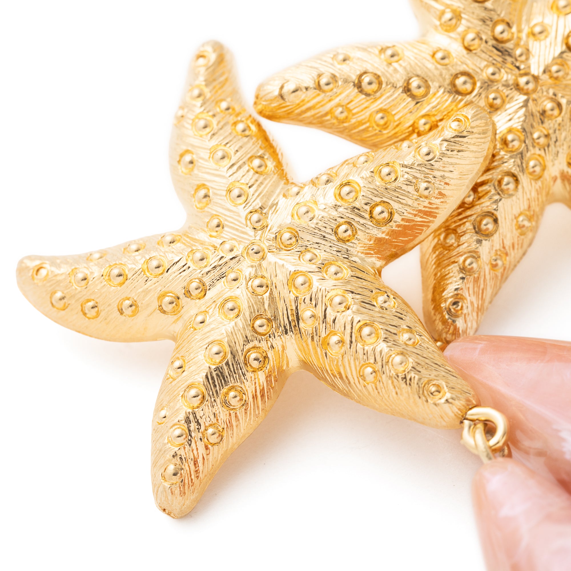 VB X Jennifer Knäble Starfish Drop Earring gold - apricot crush