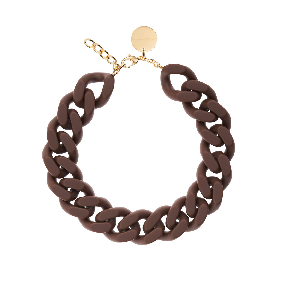 BIG Flat Chain Necklace Matt Brown