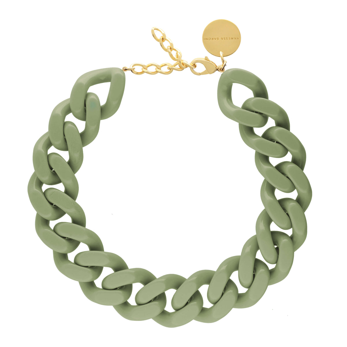 BIG Flat Chain Necklace Mint