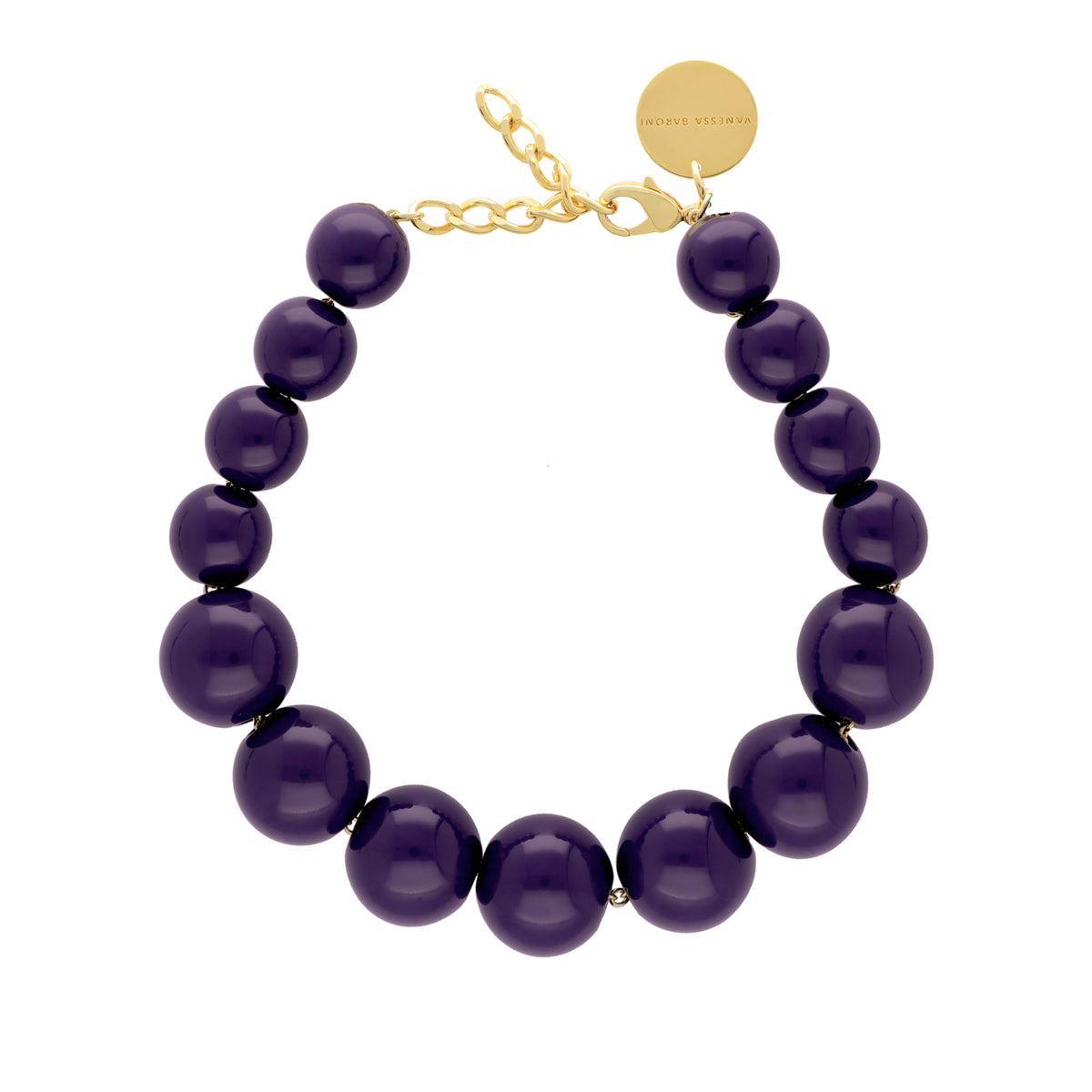 Beads Necklace Purple