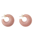 Moon Earring blush marble