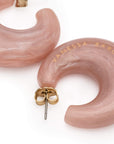 Moon Earring blush marble