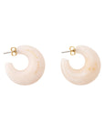 Moon Earring latte marble