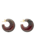 Moon Earring Ikat Marble - Vanessa Baroni