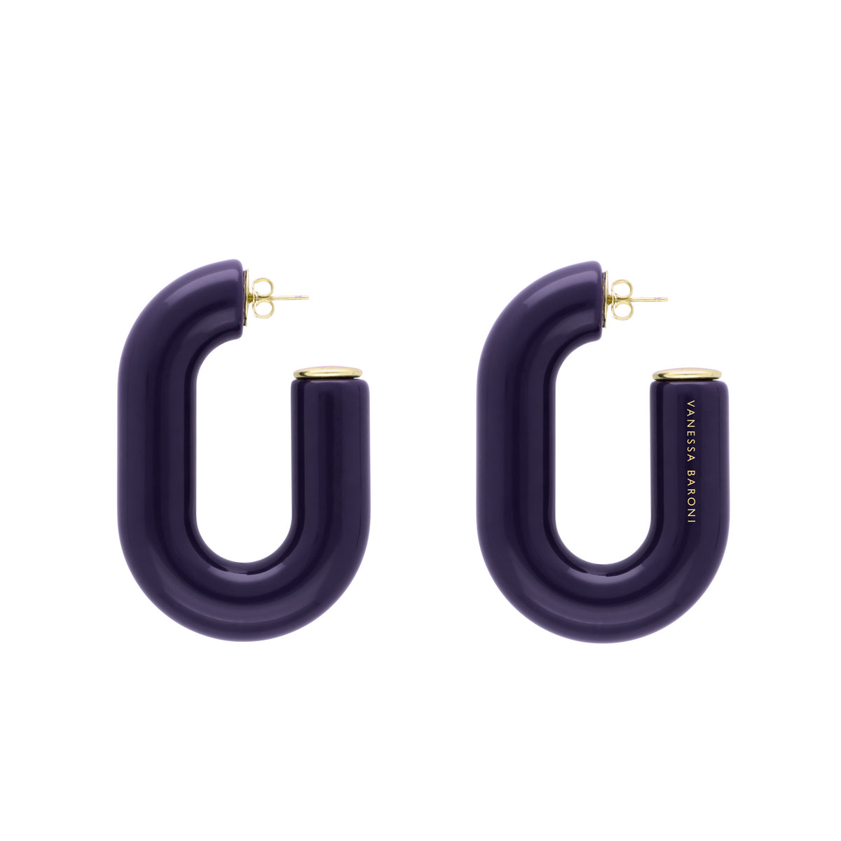 Tube Earring Purple