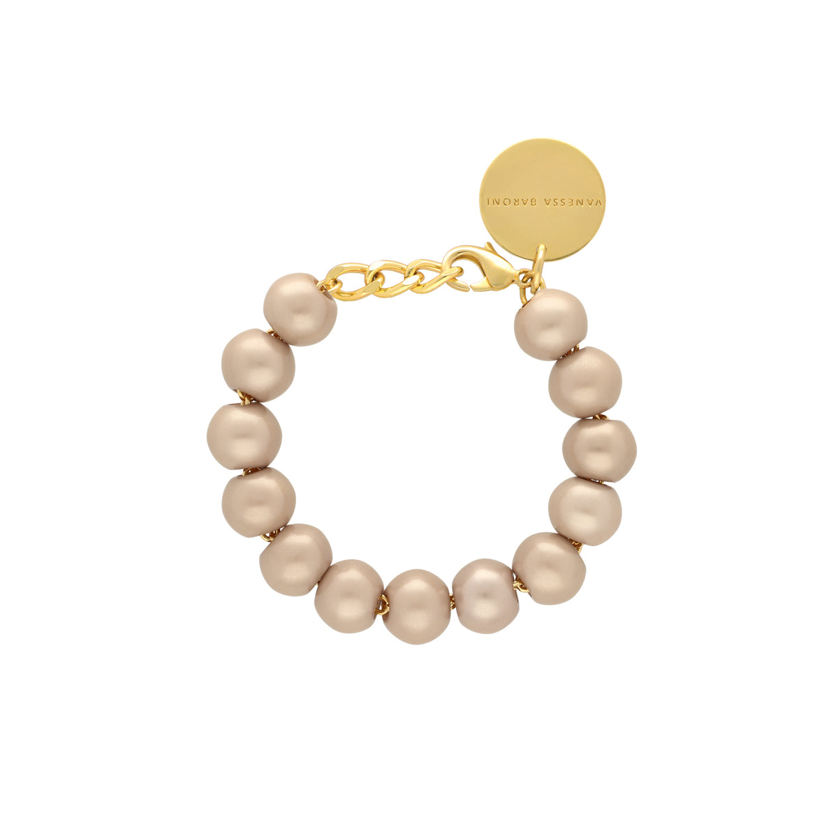 Mini Beads Bracelet Champagner Pearl