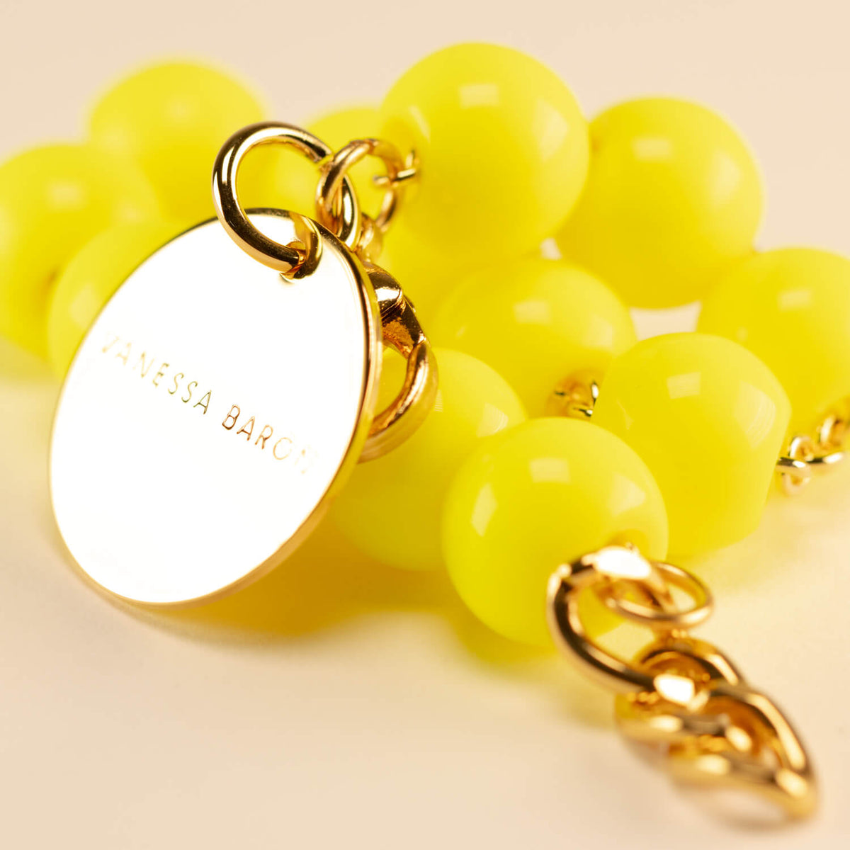 Mini Beads Bracelet Neon Yellow