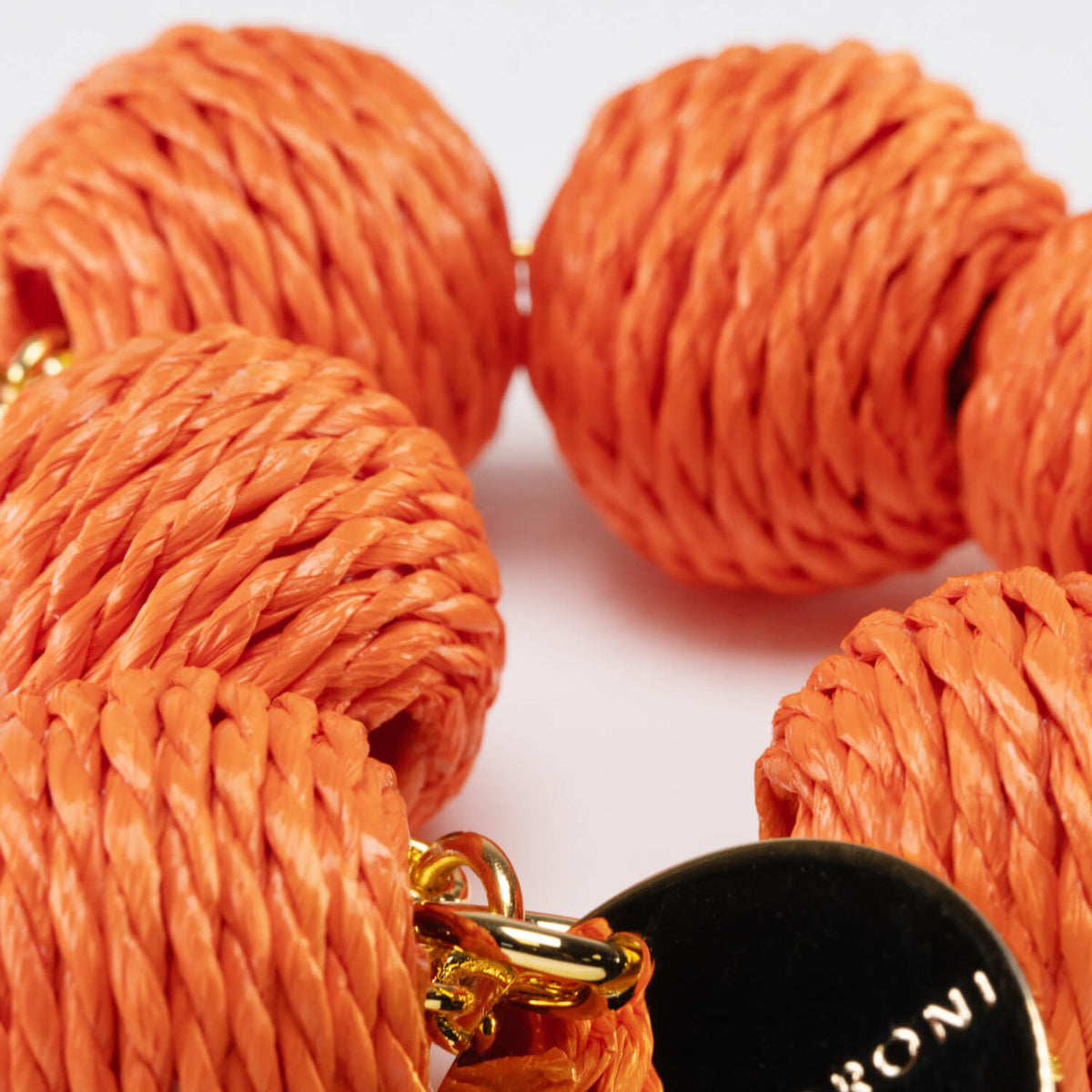 Raffia Beads Bracelet Orange
