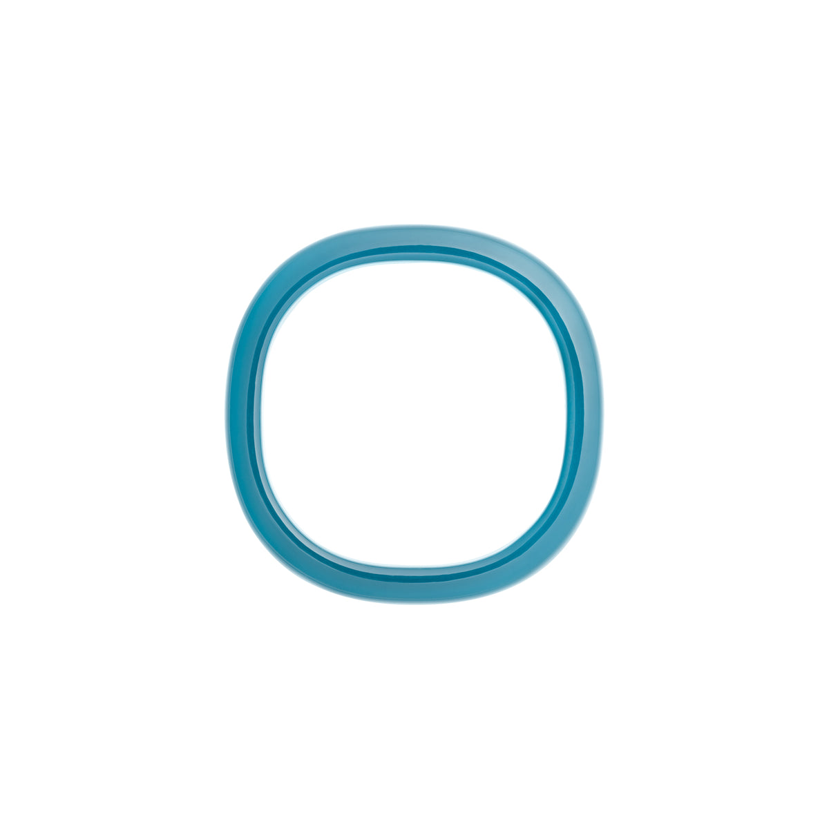 Soft Edge Bangle clear teal