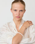 Soft Edge Bangle ivory rose marble