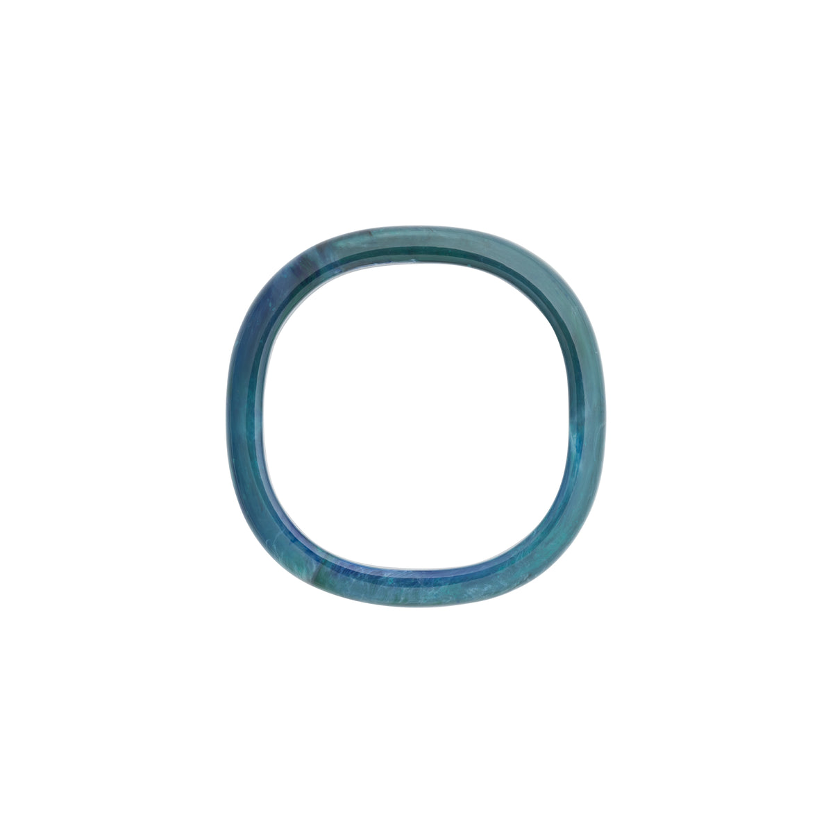 Soft Edge Bangle teal marble