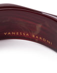 Asymmetric Bangle bordeaux marble