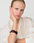 Asymmetric Bangle bordeaux marble
