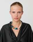Ibiza Necklace teal marble