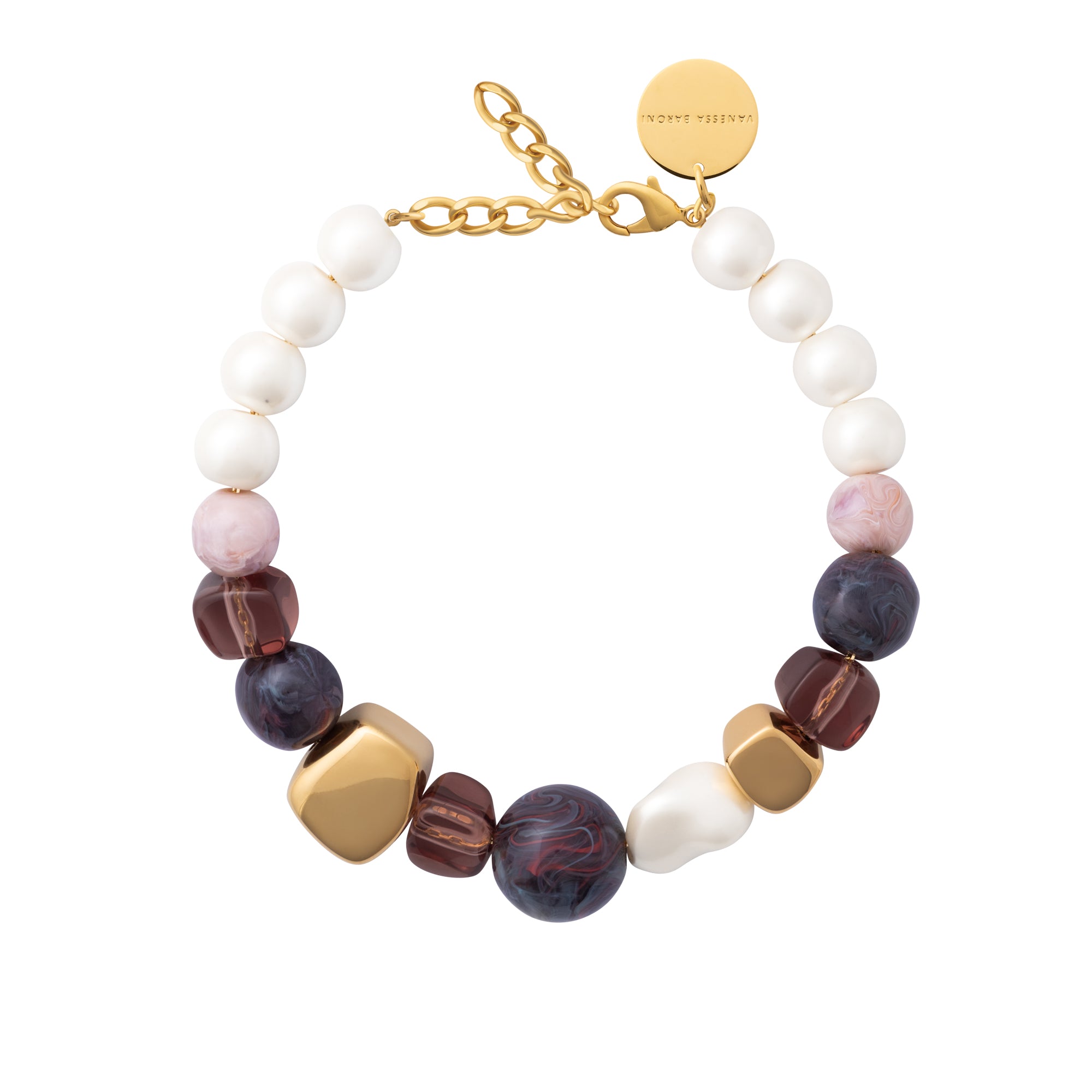 Portofino Necklace ivory rose marble