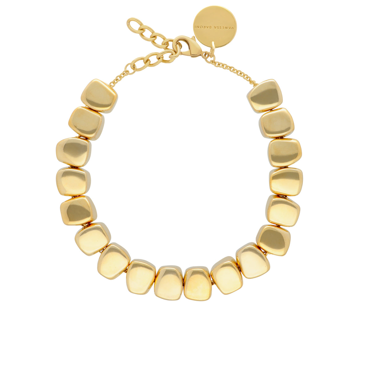 Small Organic Shaped Necklace Gold