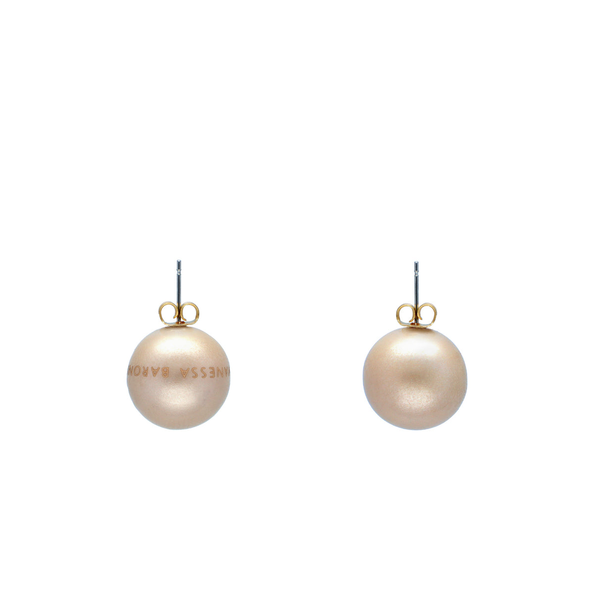 Small Dot Earring Champagner Pearl
