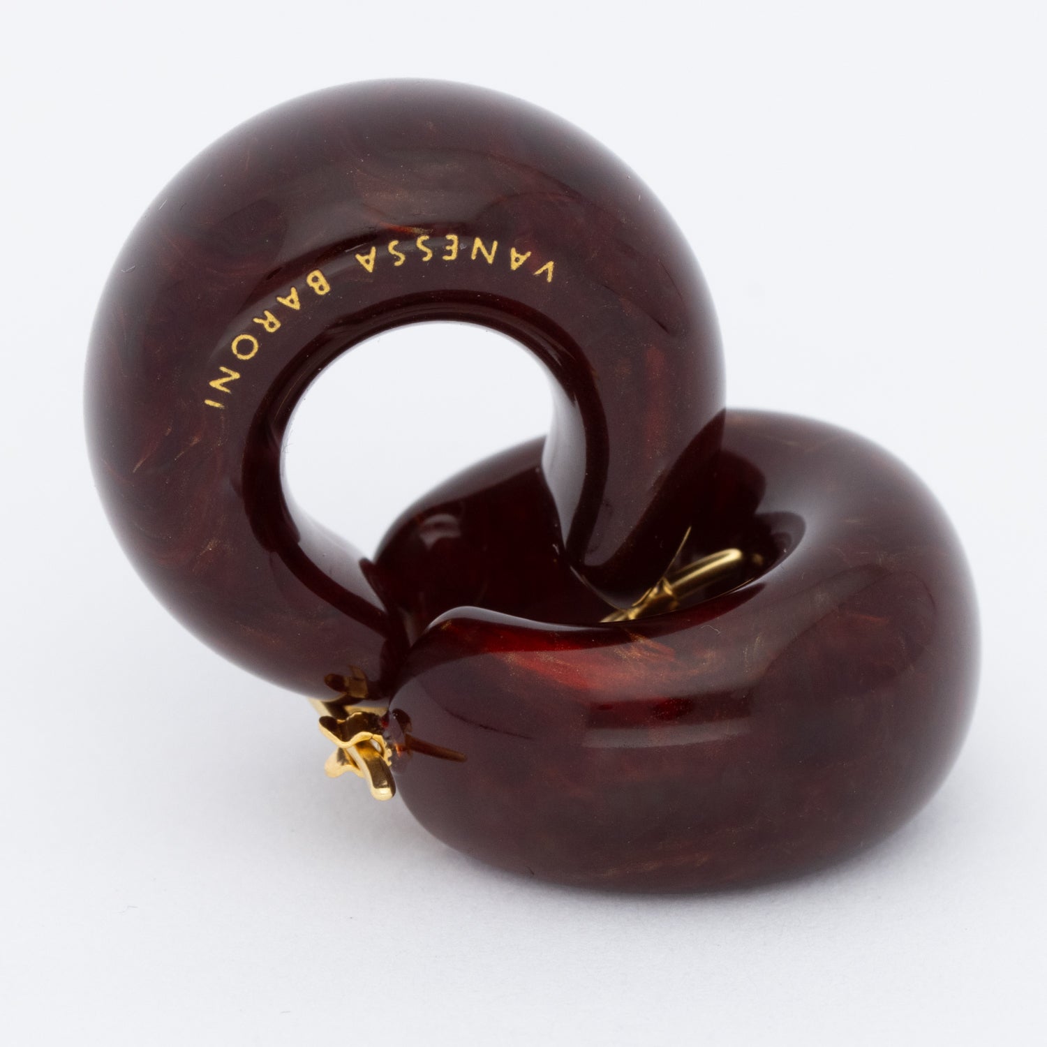 Circlet Earring Bordeaux Marble