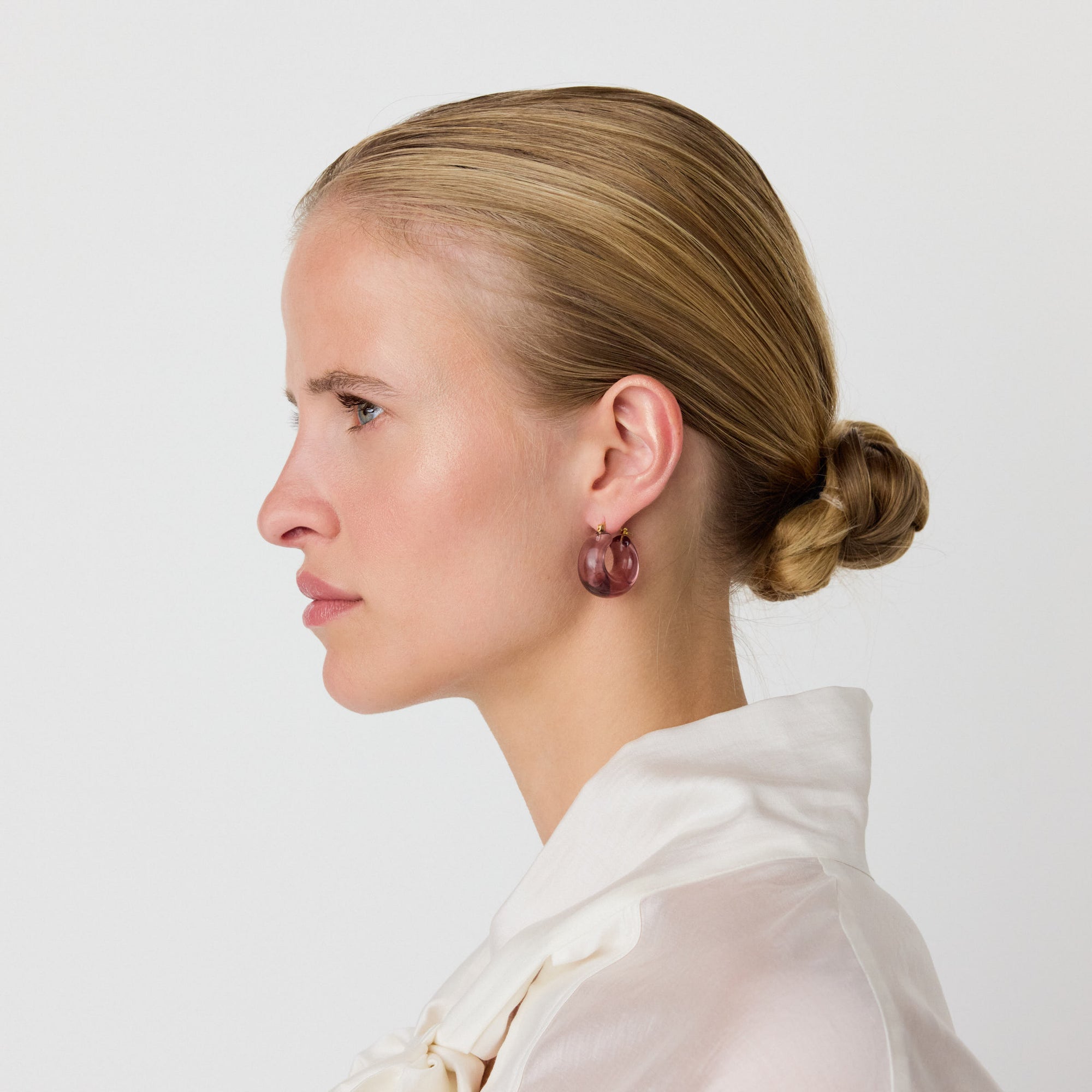 Circlet Earring clear taupe