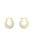 Circlet Earring Snow White Marble - Vanessa Baroni