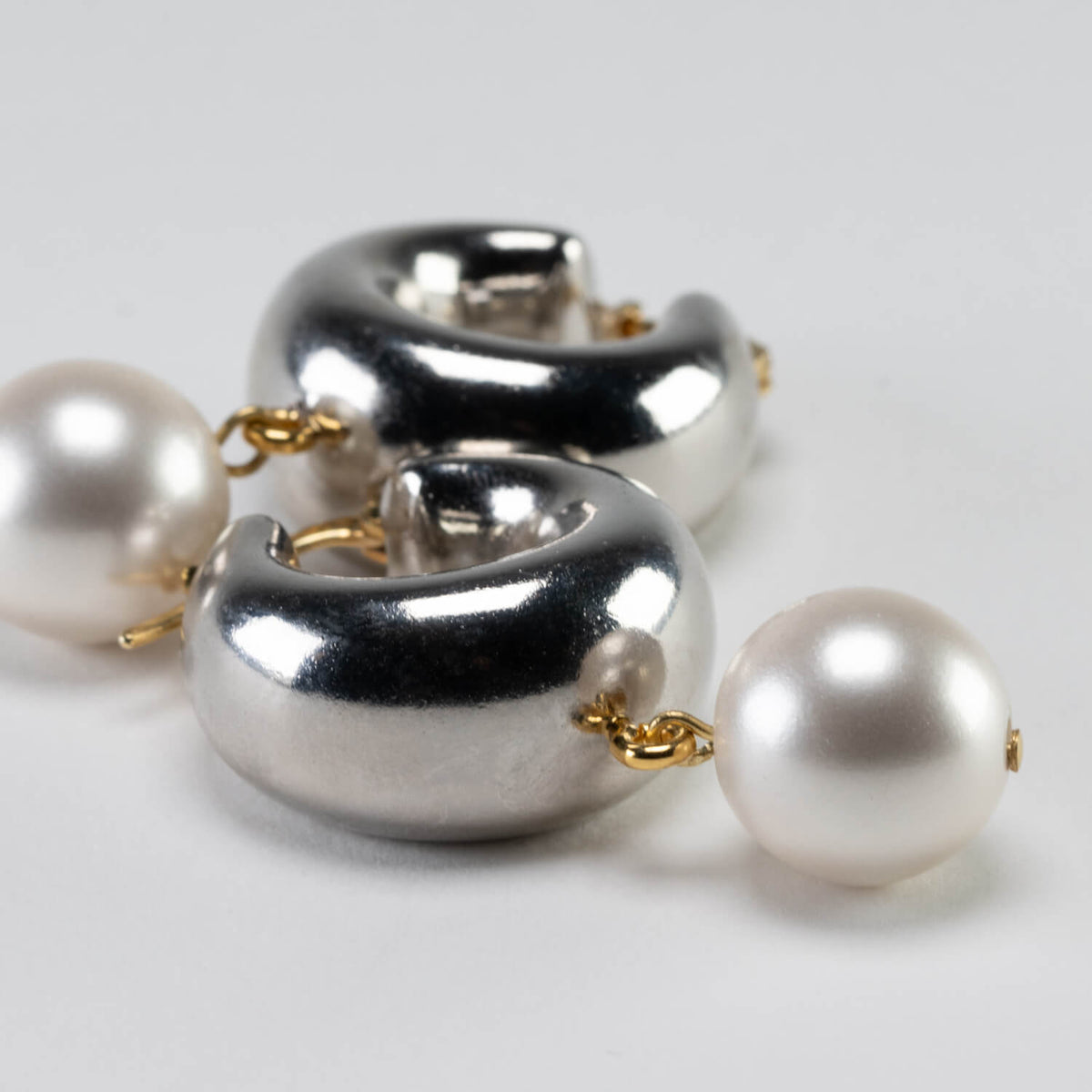 Circlet Pearl Earring Silver Pearl