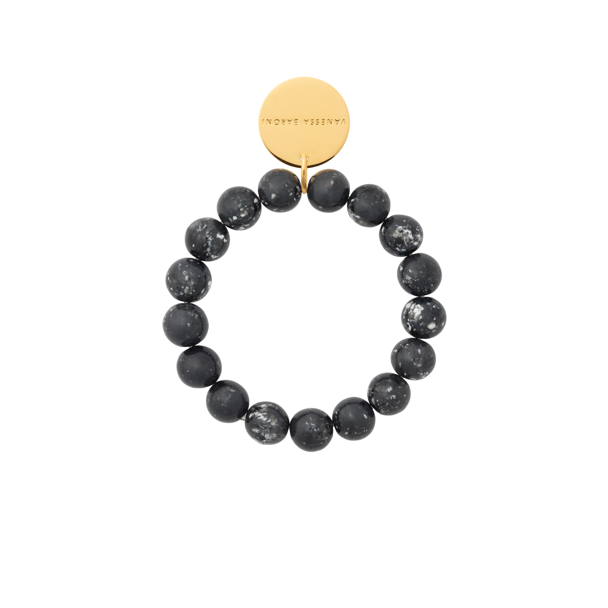 Mini Beads Flex Bracelet black marble