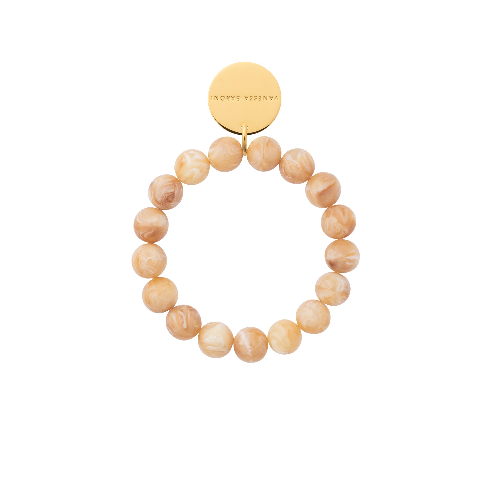 Mini Beads Flex Bracelet creme brulee marble