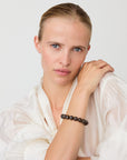 Mini Beads Flex Bracelet dark brown marble