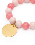 Mini Beads Flex Bracelet 2 color light rose - watermelon marble