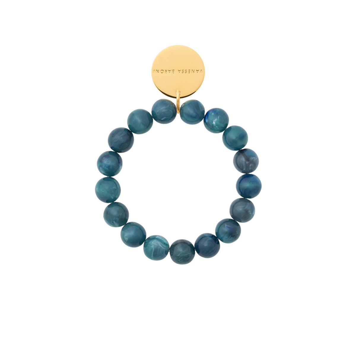 Mini Beads Flex Bracelet teal marble