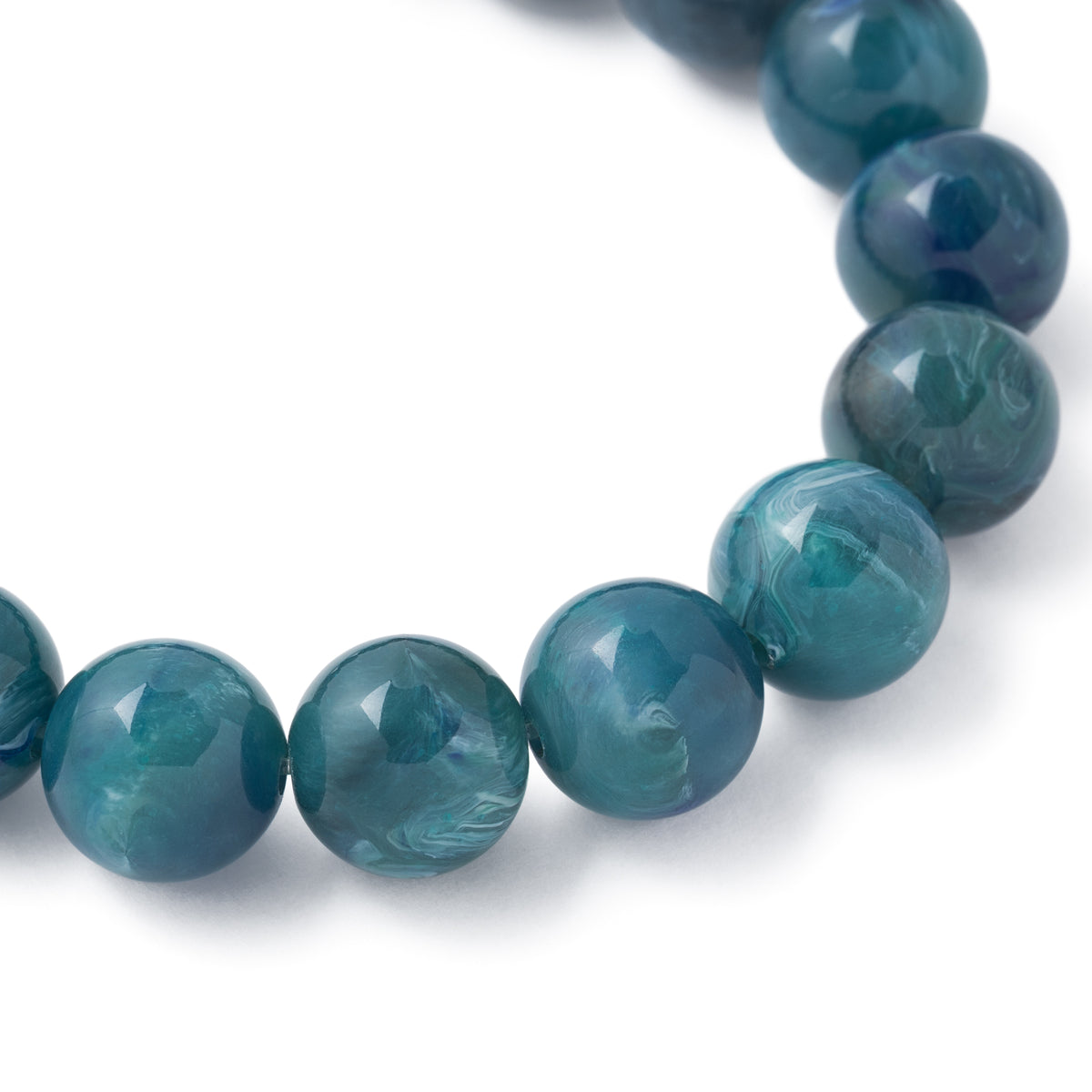 Mini Beads Flex Bracelet teal marble