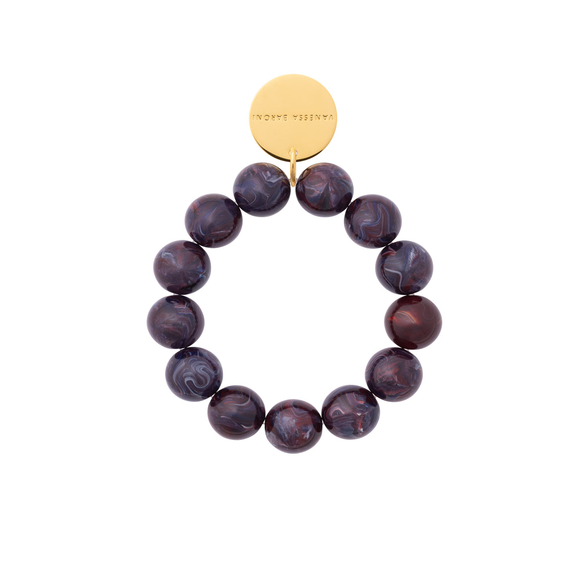 Beads Flex Bracelet aubergine marble