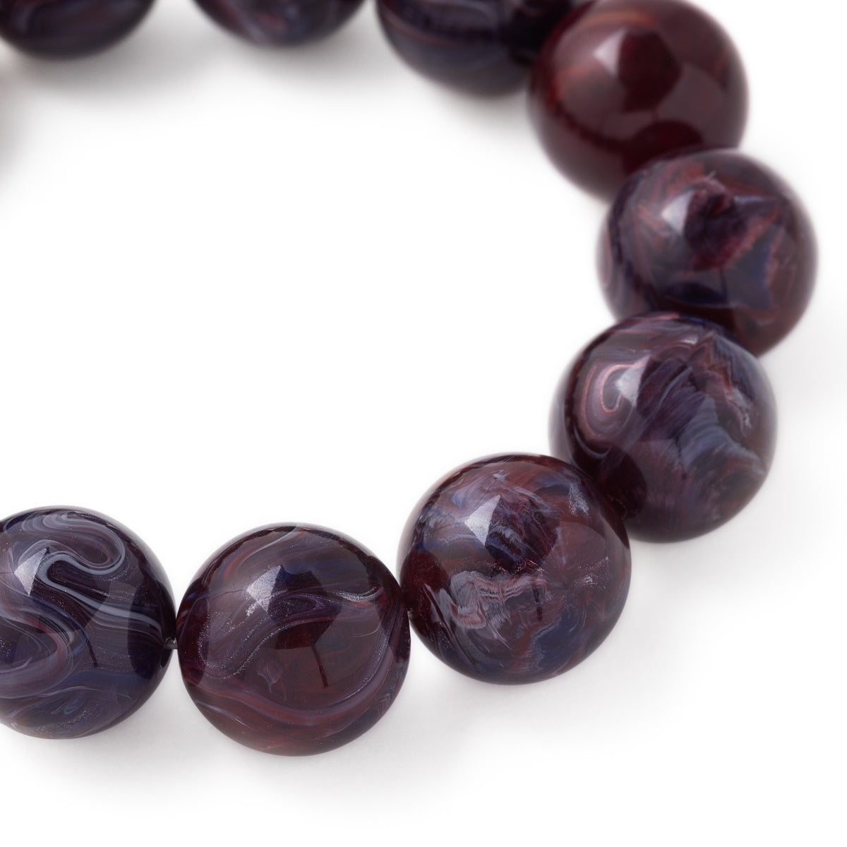 Beads Flex Bracelet aubergine marble