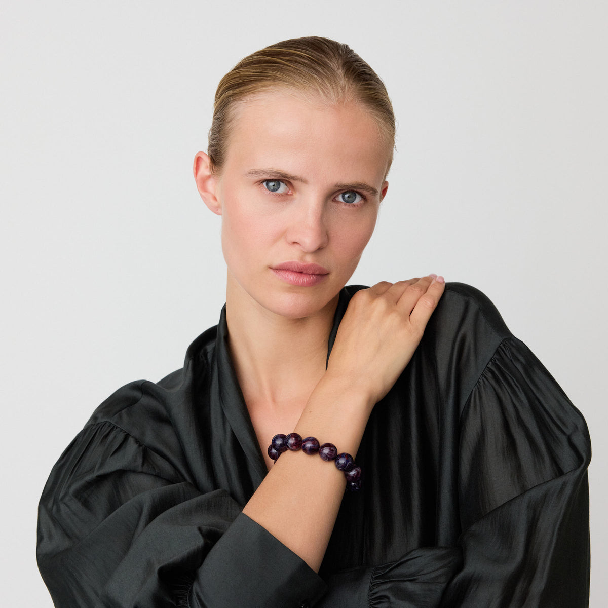 Beads Flex Bracelet aubergine marble